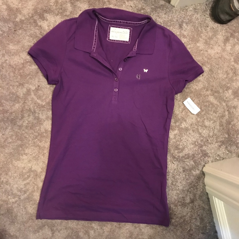 NEW Aeropostale Juniors XL Polo Purple